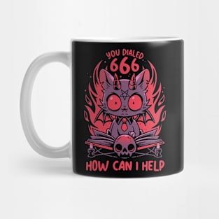 Satanic Support Cat - Hell Demon Kitten Mug